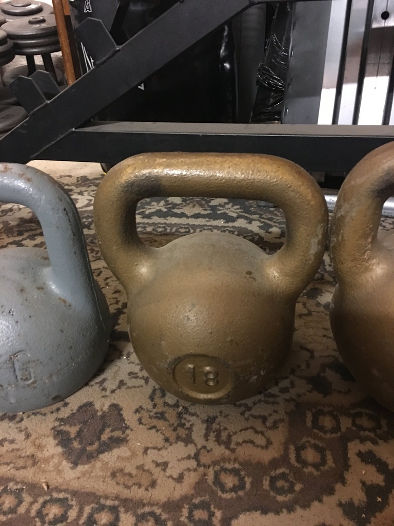 Kettlebell Polsport 1 x 18kg żeliwo