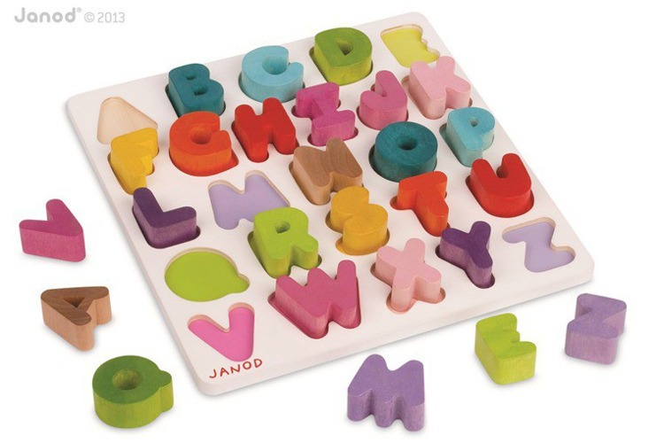 JANOD Puzzle drewniane Alfabet