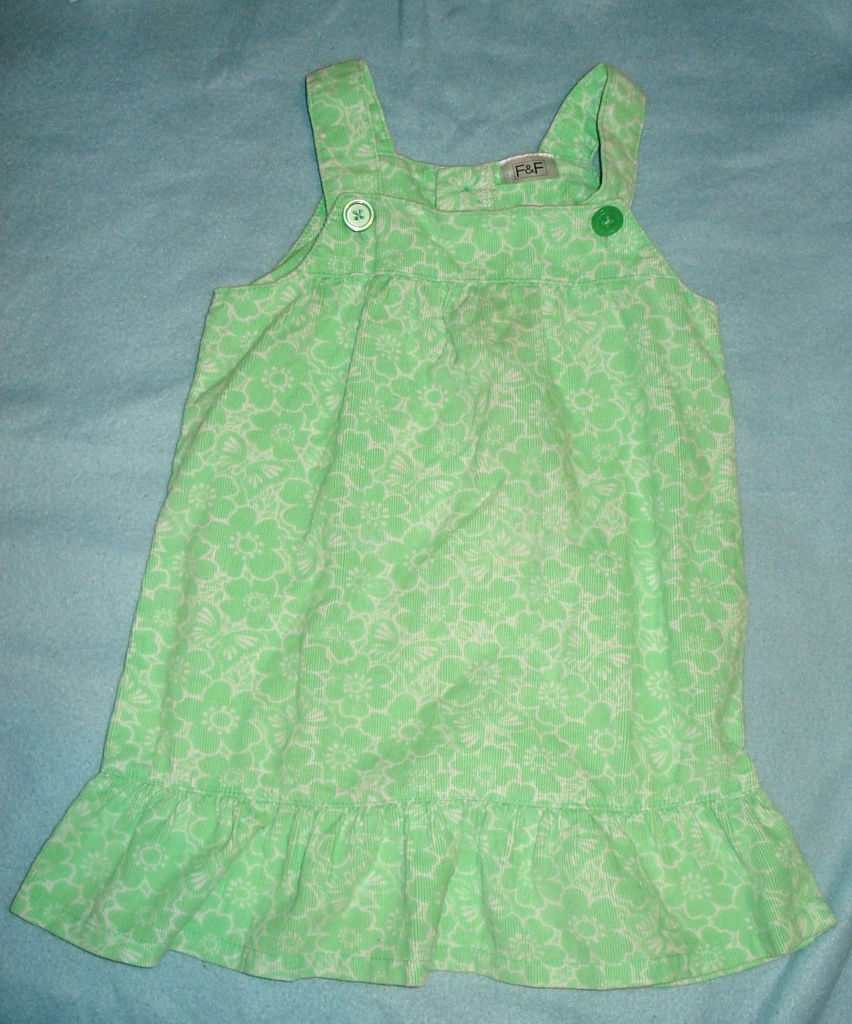 F&F zielona sukienka rozmiar 86