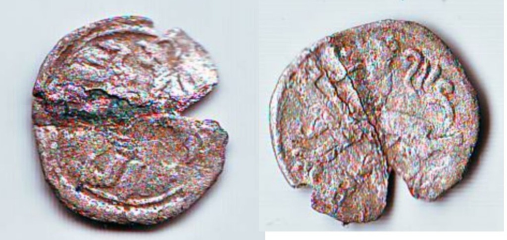 Srebrna średniowieczna śląska monetka