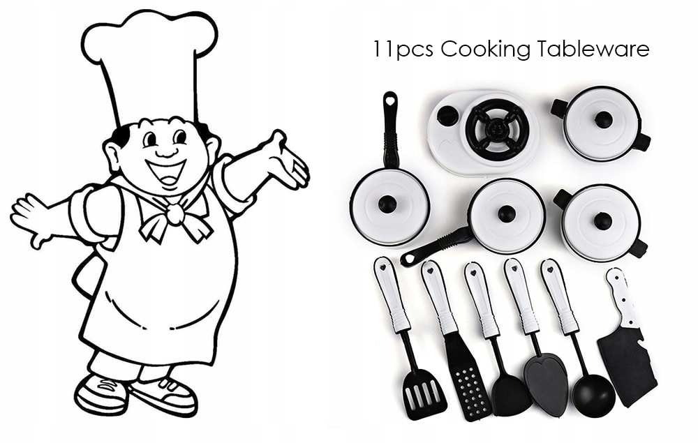 11-to częściowy zestaw kuchenny dla dzieci