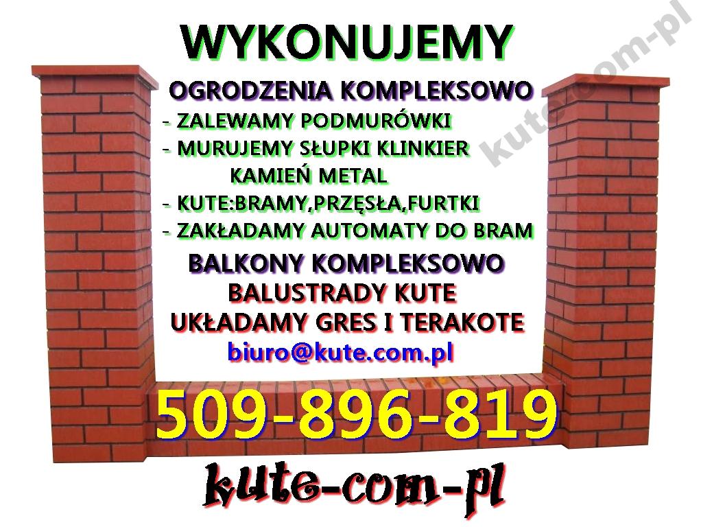 RADZYMIN OGRODZENIA PARKANY KOMPLEKSOWO KLINKIER