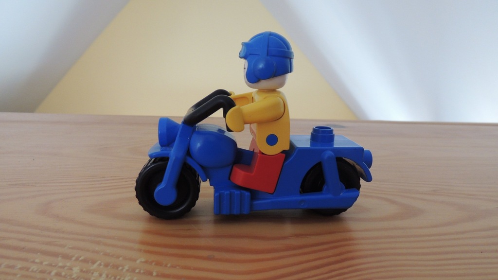 Lego Duplo Niebieski motocykl z kierowcą