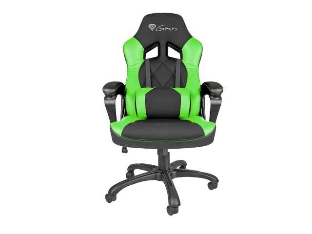 Czarno-zielony Fotel GENESIS Nitro 330 Gaming
