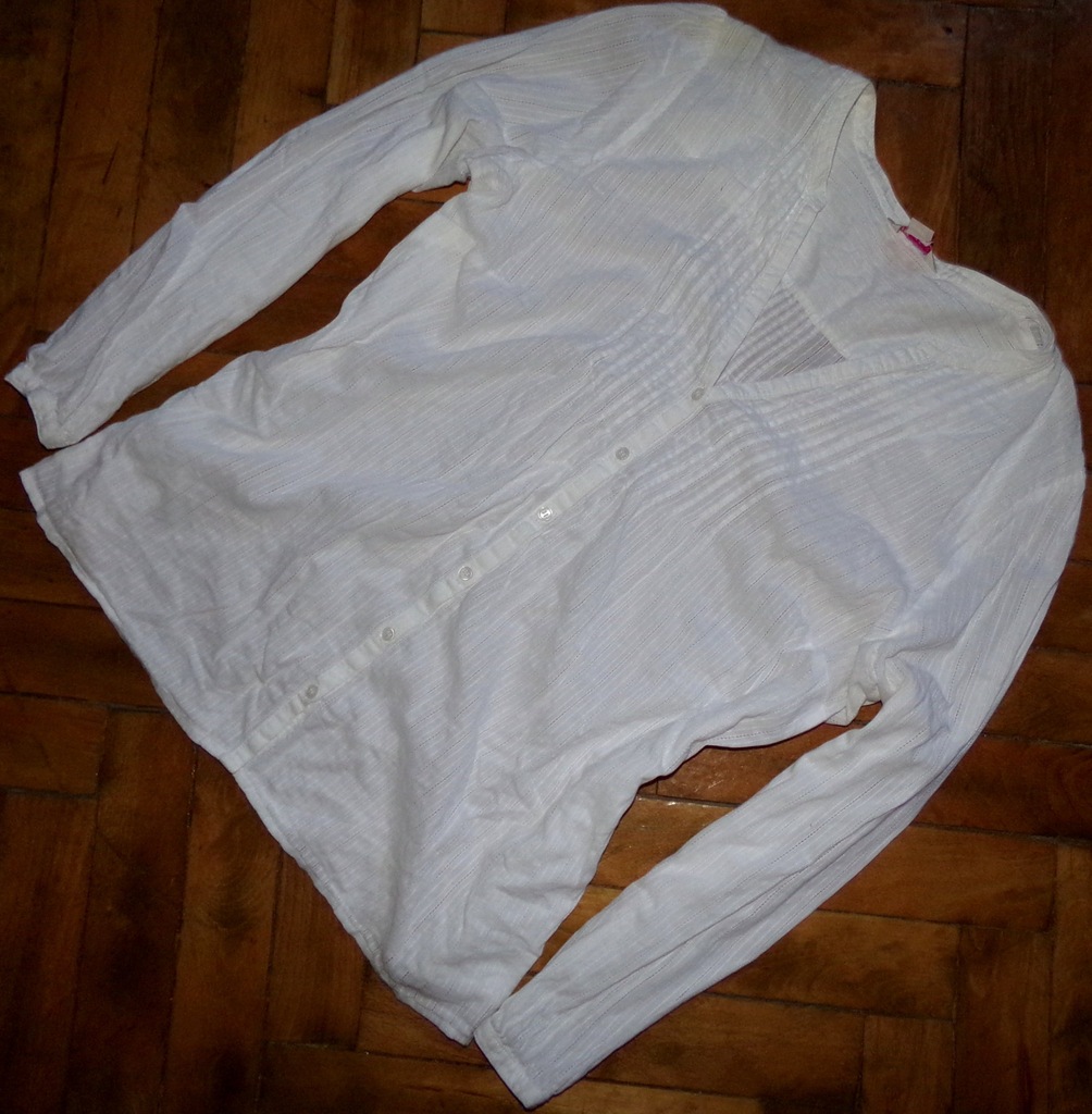 48-50 MONSOON koszulowa bluzka prążek 100% bawełna