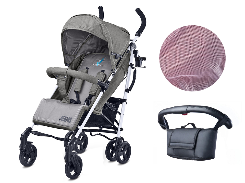 spacerówka Caretero Jeans Wózek parasolka +GRATIS