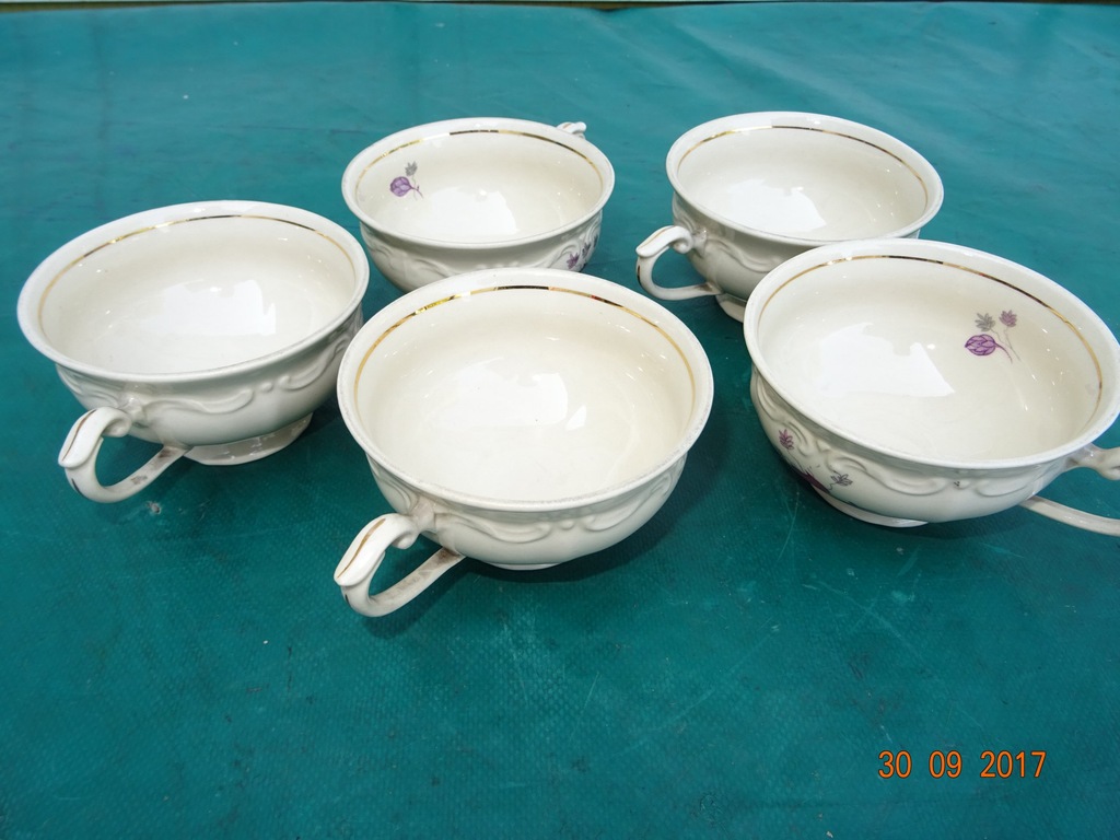 filiżanki 5 szt porcelana TUŁOWICE 