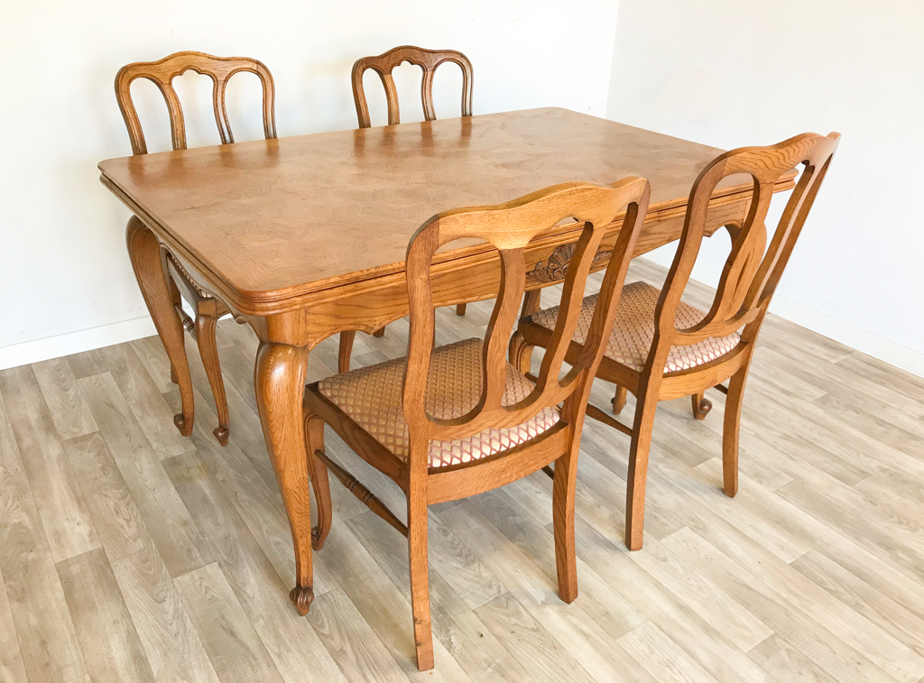 Śliczny komplet stół i 4 krzesła Ludwik Płock