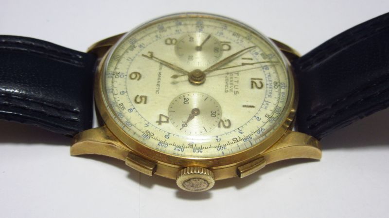 ZŁOTY ZEGAREK TITUS GENEVE 17 JEWELS 18K #WARTO !