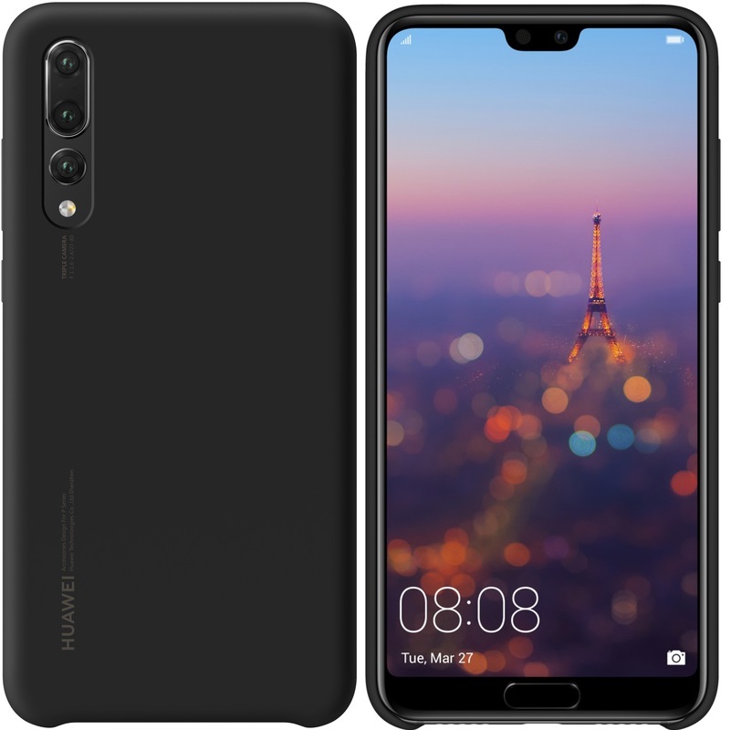 Oryginalne czarne etui silikonowe Huawei P20 Pro