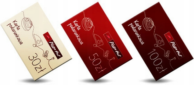 BON do pizza hut na 50 zł karta podarunkowa