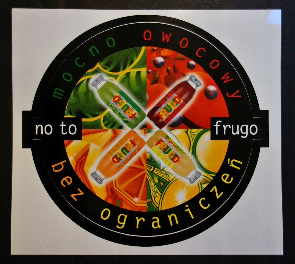 Naklejka FRUGO; lata 90-te, Vintage