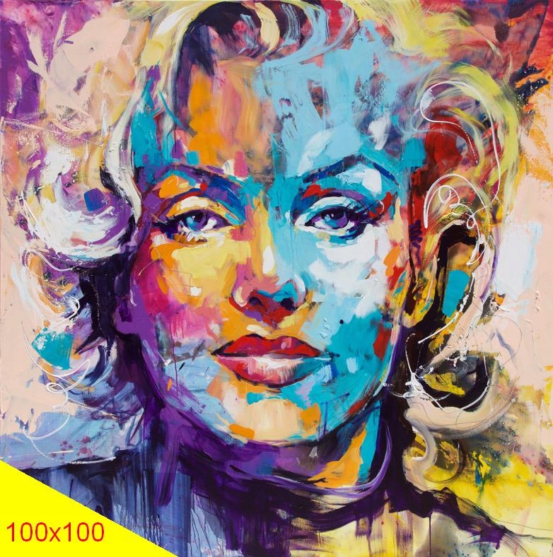 Obraz na płótnie Monroe 100x100 Hendrix plakat