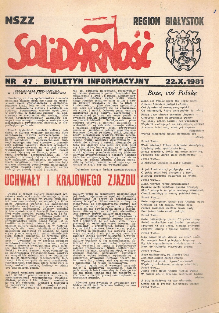 Solidarność Białystok. Biuletyn informacyjny nr 47