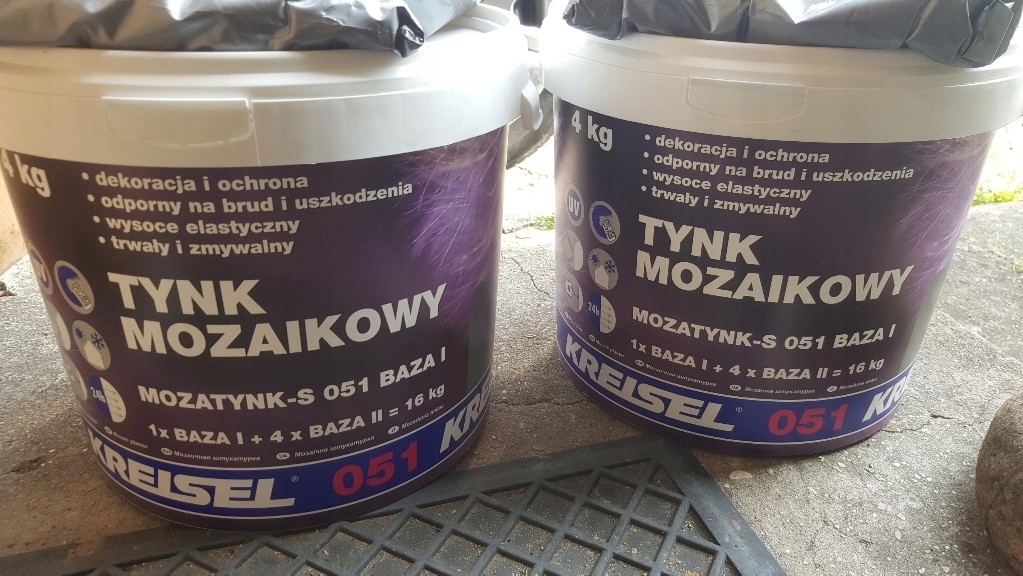Tynk mozaikowy KREISEL 1.2mm kolor CCCD 2x 16 kg