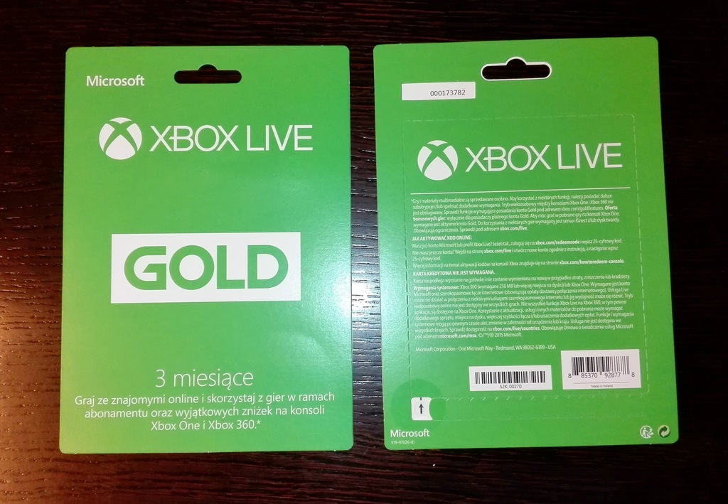 Xbox Live GOLD 3 miesiące - KOD - Xbox ONE/360