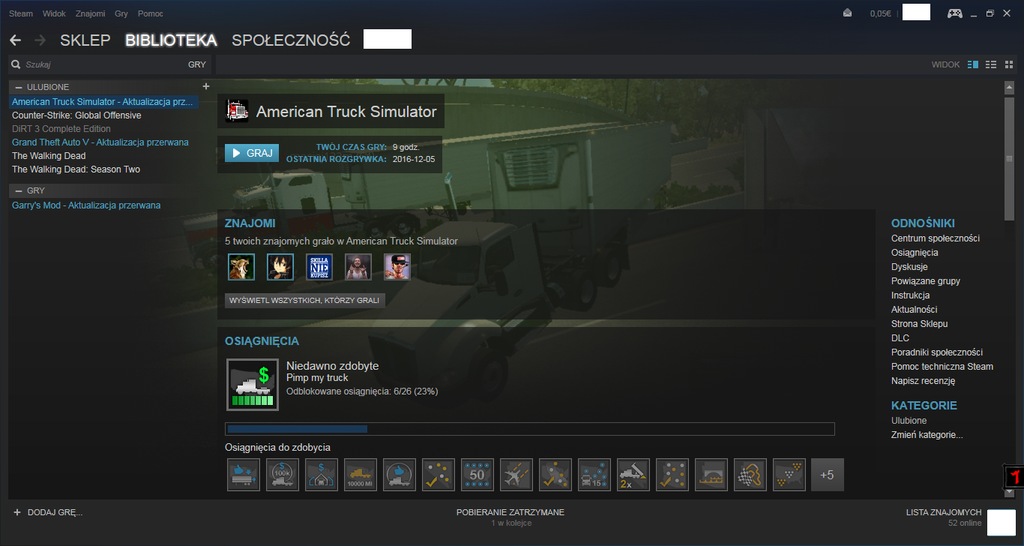 KONTO STEAM GTA 5 , TWD 1/2 , ATS , GARRY'S MOD