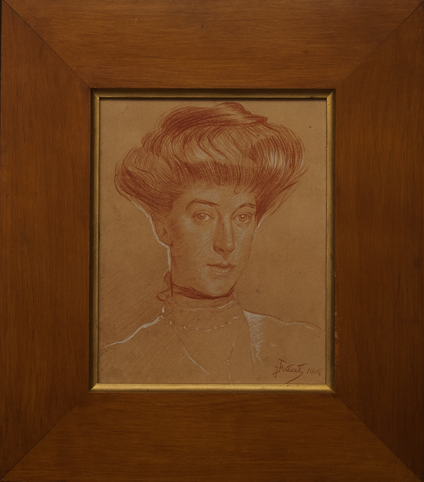 Julian Fałat, portret, szkic, rysunek
