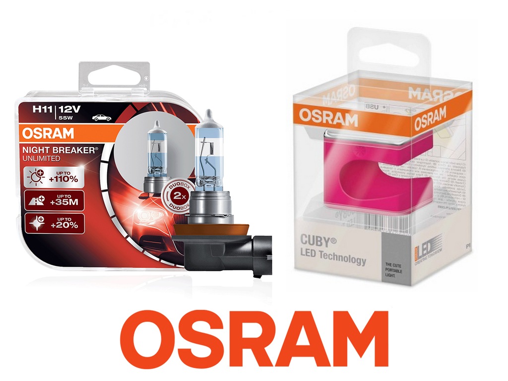 OSRAM 2x H11 Night Breaker Unlimited +110% +LATARK - 7352505180 ...