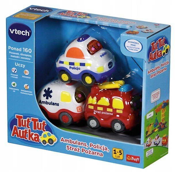 VTech Tut Tut Autka ZESTAW 3 POJAZDY 60804