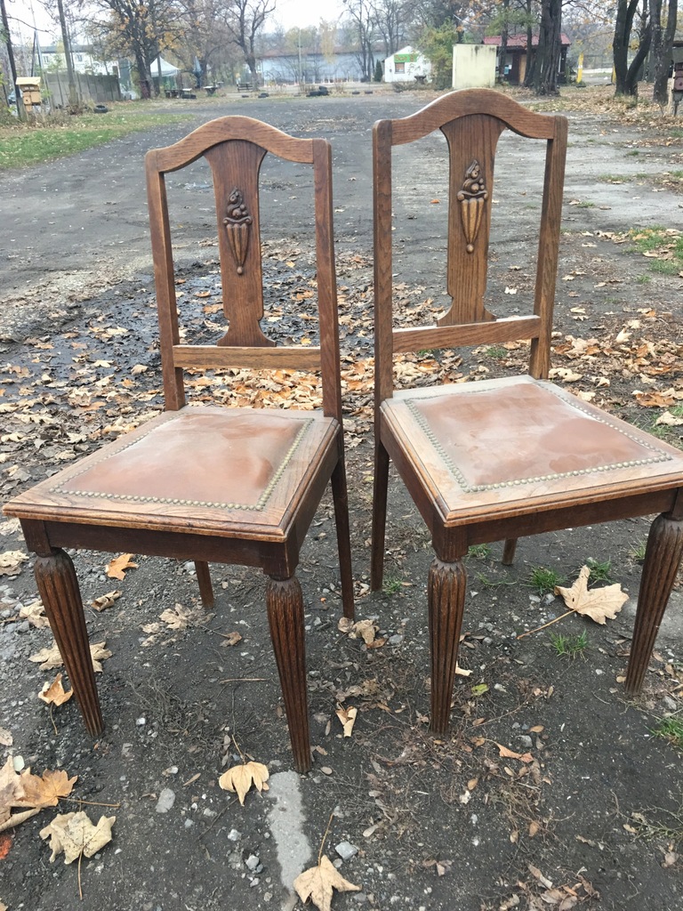 Krzesła przedwojenne 2 szt WROCŁAW