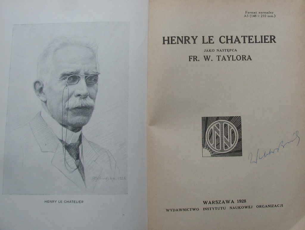 HENRY LE CHATELIER JAKO NASTĘPCA FR.W.TAYLORA