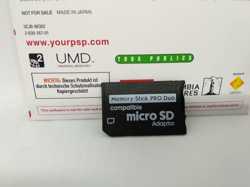 Adapter MicroSD Memory Stick Pro Duo + Gratis