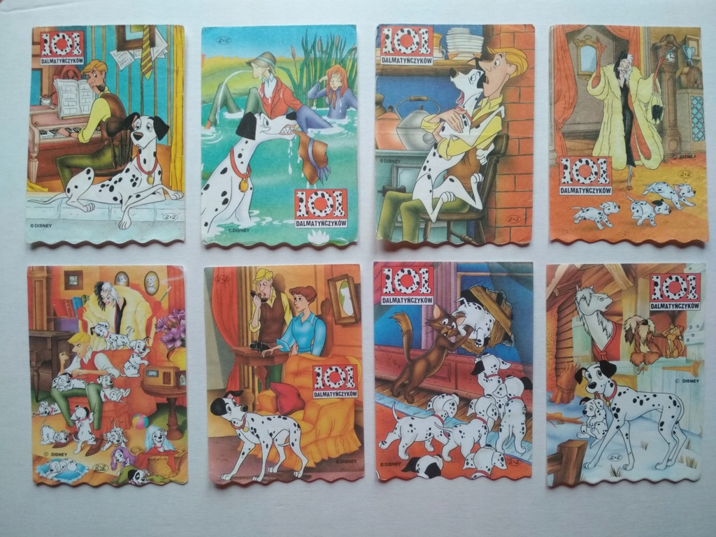 KARTECZKI LATA 90-te 101 DALMATYŃCZYKÓW ZESTAW 17