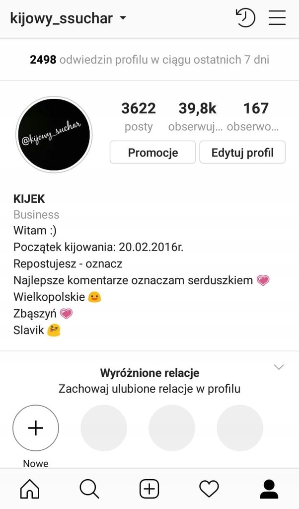 Konto na Instagramie - kijowy_ssuchar