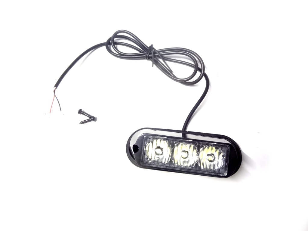 LAMPA OSTRZEGAWCZA STROBOSKOP LED 3 COB