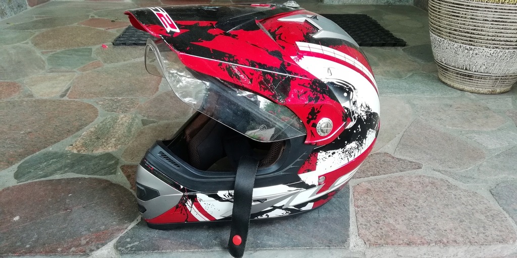 KASK LS2 MX433.4 Quake Visor Czerwony Enduro