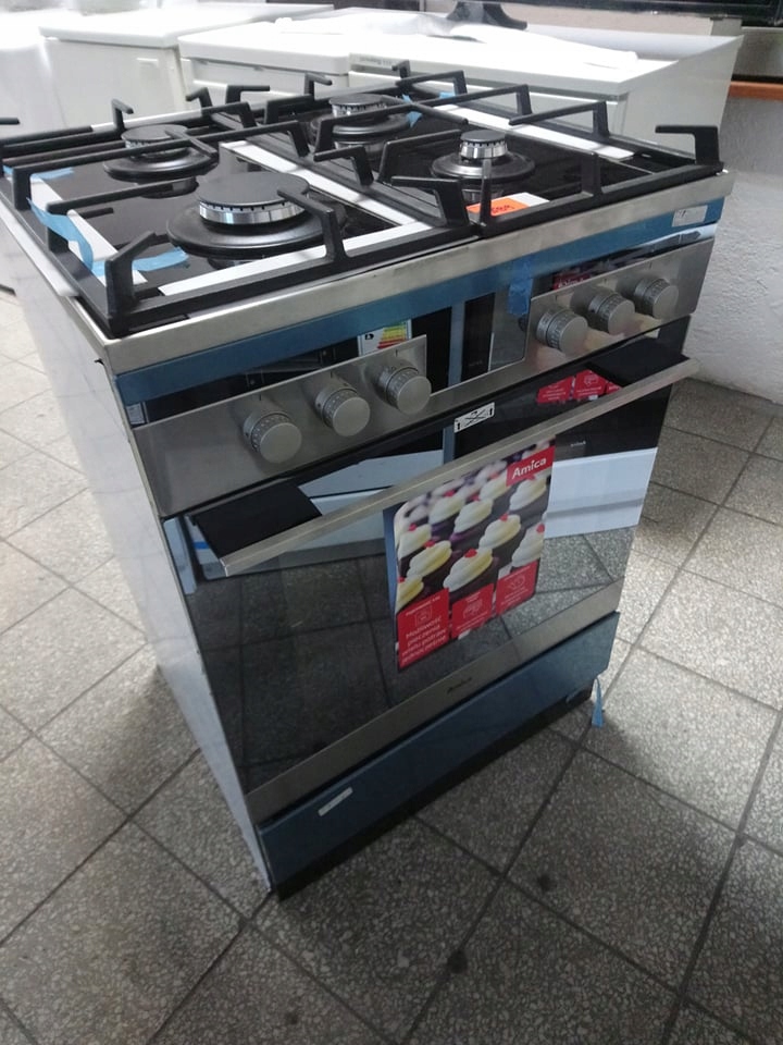 Kuchenka Amica Gazowo - Elektryczna Inox 60cm VAT - 7761879762