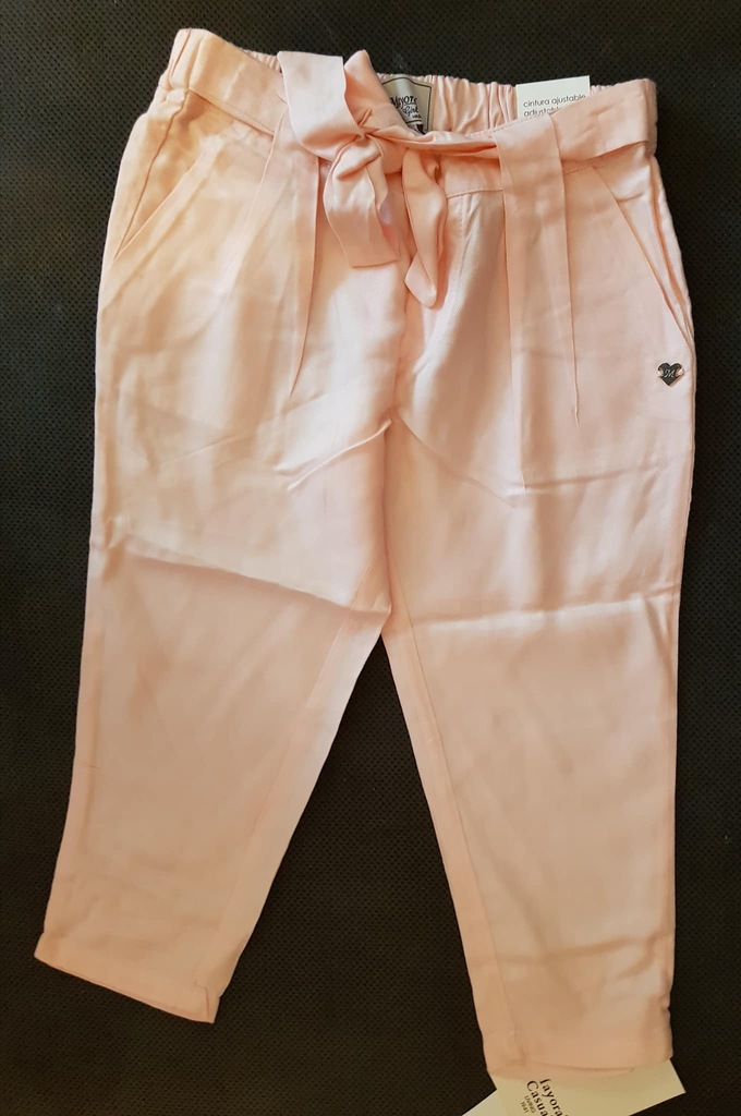 MAYORAL Spodnie z kokardą 92 18-24m NOWE różowe