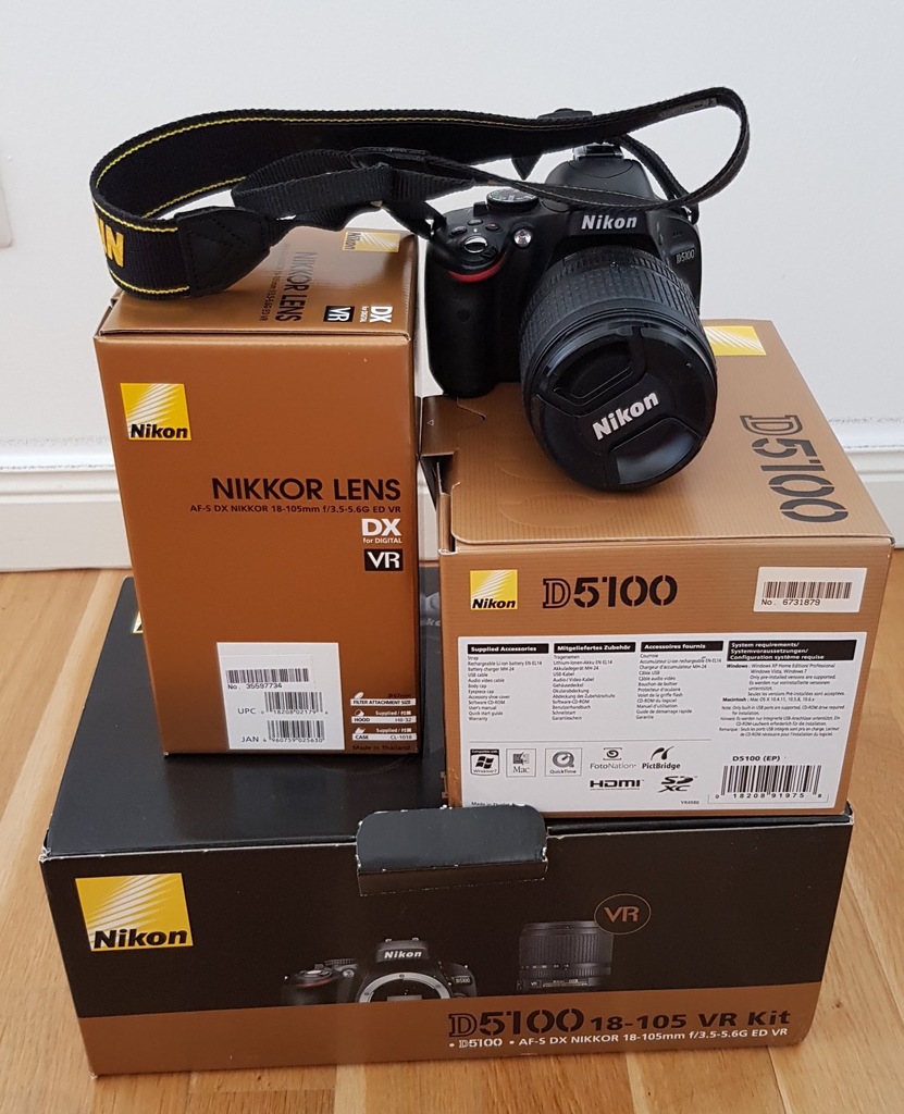 Nikon D5100 + Nikkor AF-S DX 18-105 VR, 3700 zdjęć