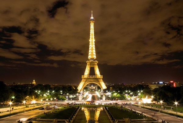Fototapeta Nocna Wieża Eiffla francja światła