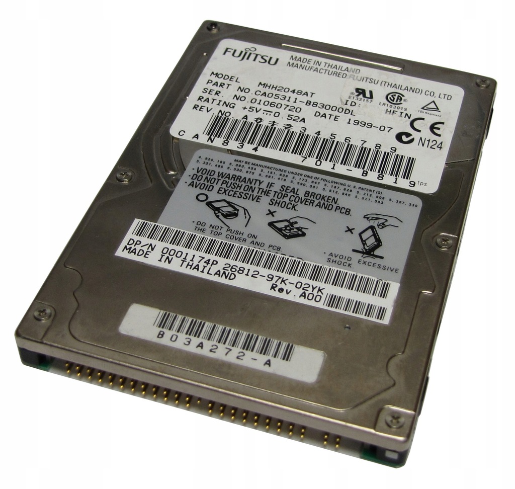 Dysk 2,5" Fujitsu 4,8GB MHH2048AT ATA/IDE