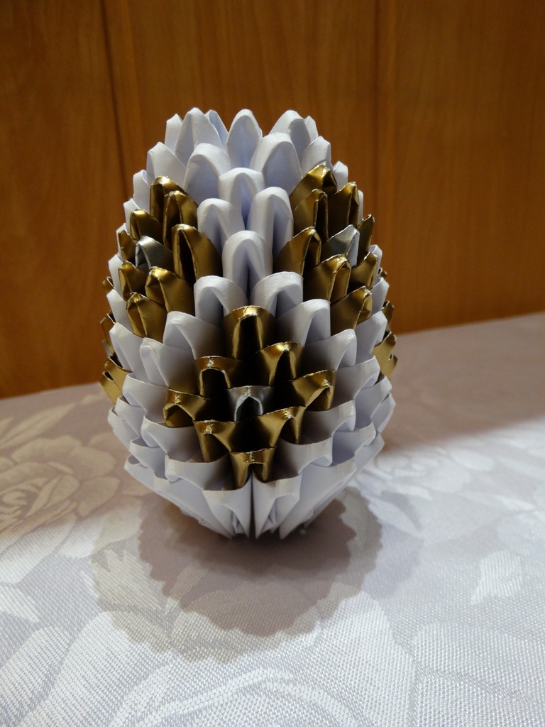 JAJKO origami modułowe 3D WIELKANOC złote