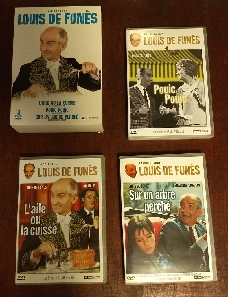 kolekcja filmów Louis de  Funes po francusku!!!