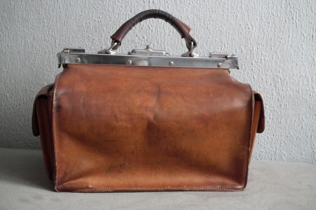Torba lekarska skórzana-Vintage-