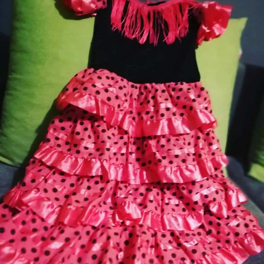 Strój karnawałowy bal 4-6 lata sukienka salsa