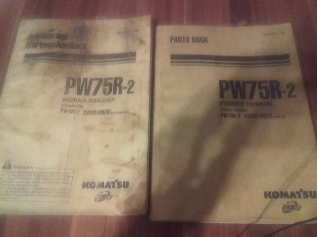  Komatsu PW 75 Instrukcja obsługi i katalog części