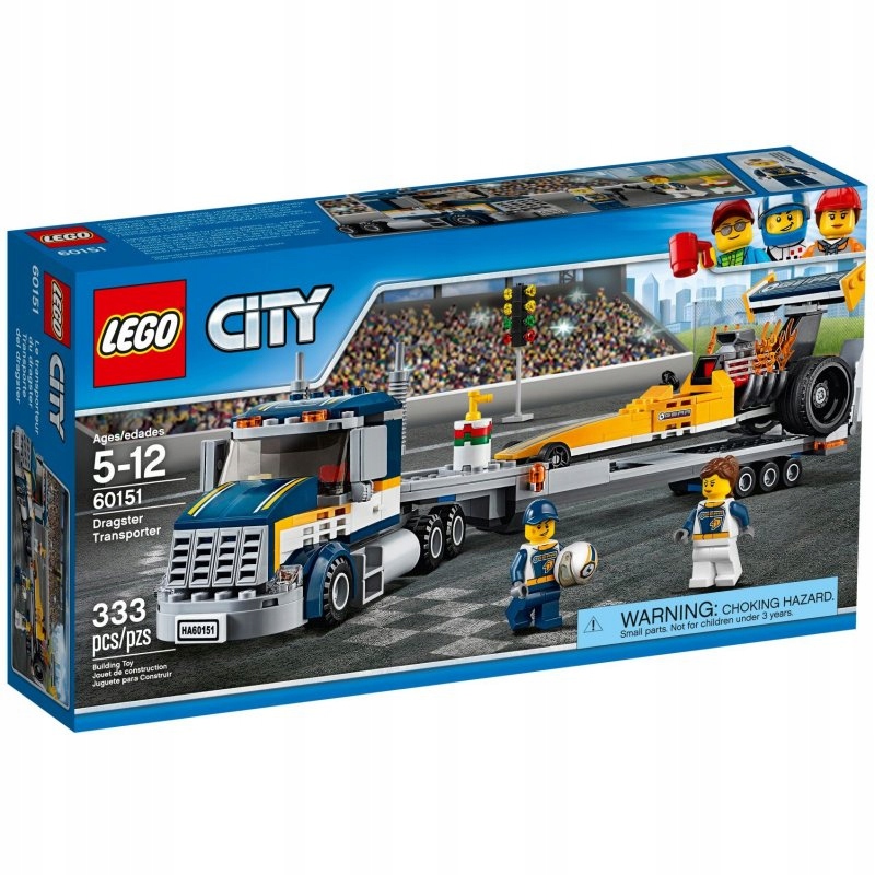 5251. LEGO CITY 60151 TRANSPORTER DRAGSTERÓW