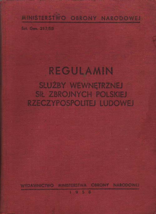 REGULAMIN SŁUŻBY WEWNĘTRZNEJ SIŁ ZBROJNYCH PRL