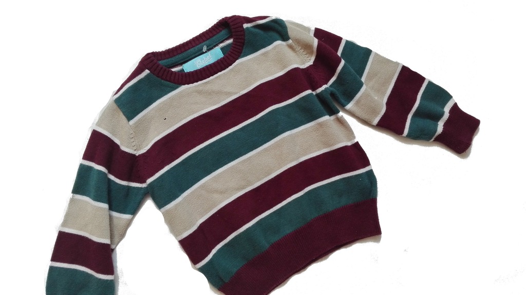 Rebel 86 sweter paski lekki bawełna