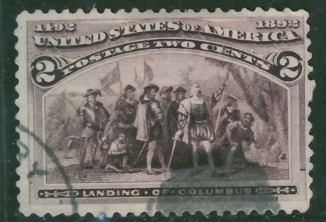 U S A 2 cent - 1892 r Kolumbus