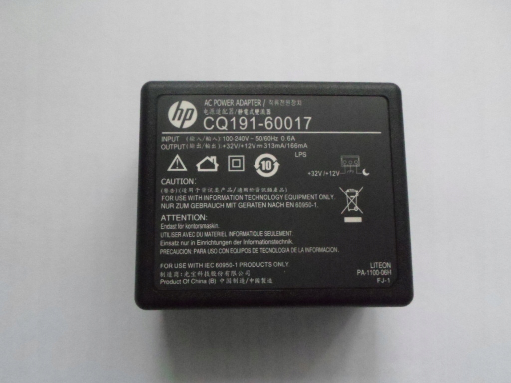 Adapter Hp.CQ 191-60017 Input:100-240V 50-60Hz 0,6