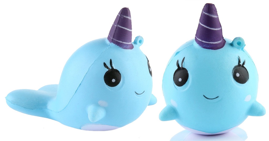 SQUISHY JUMBO NARWAL Wieloryb Gniotek Antystresowy