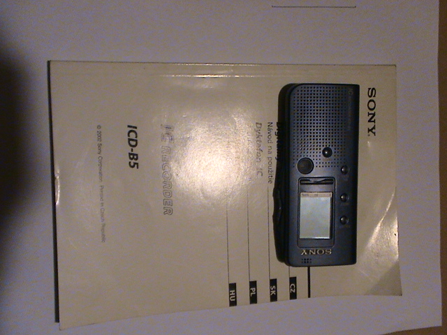 Dyktafon  SONY ICD-B5 8 MB