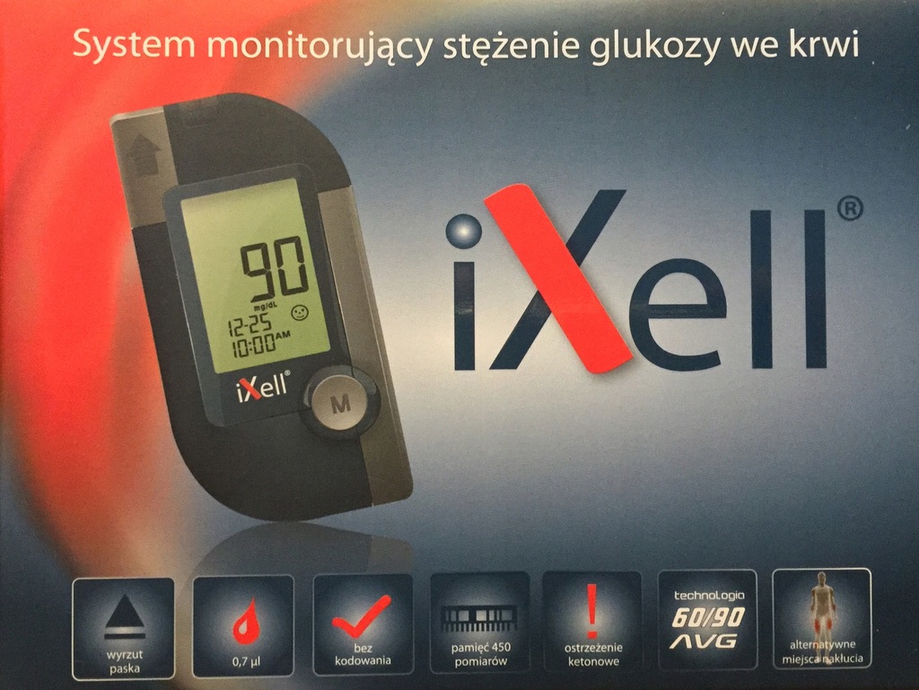 GLUKOMETR IXELL + PASKI + GRATISY !!!