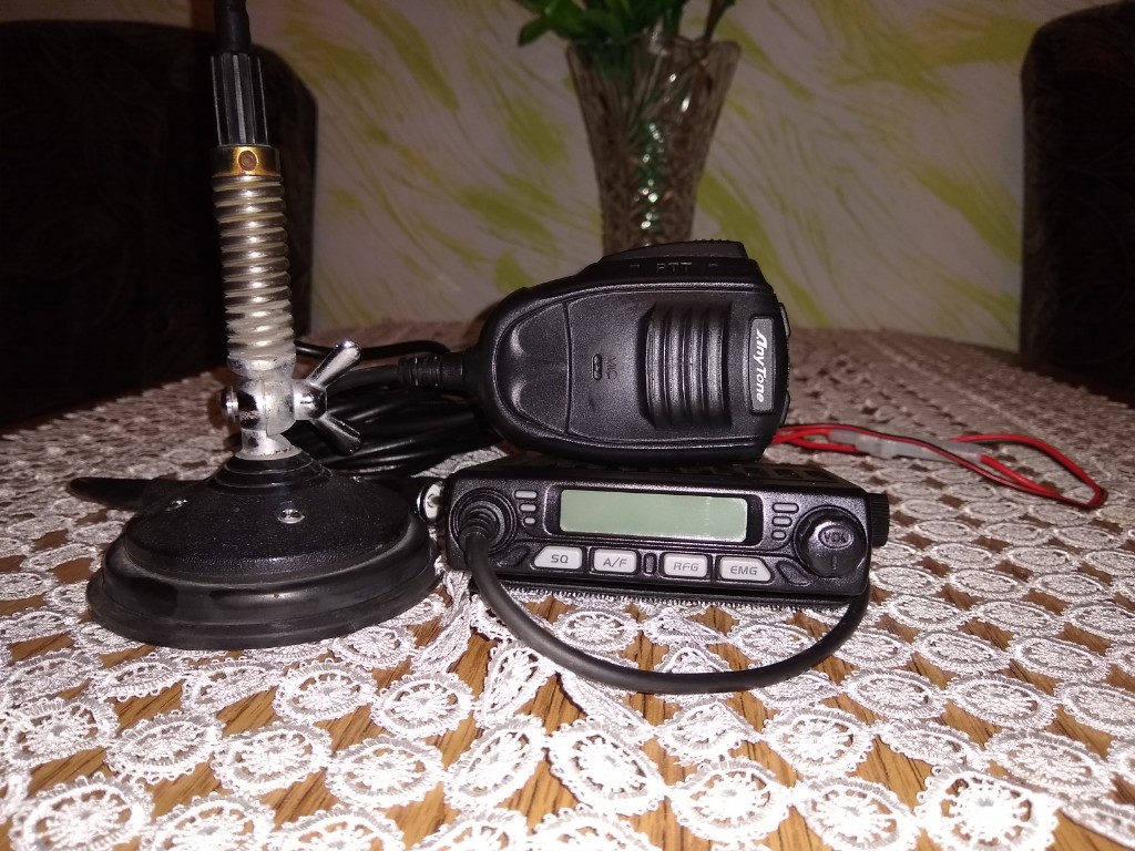 Radio CB Anytone Smart + antena helikalna 60 cm